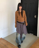 Enon Brush Wide Denim Pants