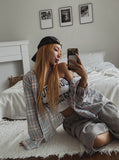 Candy Soft Loose-Fit Cotton Checkered Shirt