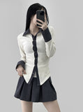 Ruckle Slim Collar Cardigan