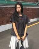 Dupont Frill Short Sleeve Blouse