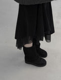 1186 Suede Warmer Sheepskin Long Boots (4cm)