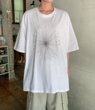 [Unisex] Bakev Print Embroidery Oversize Short Sleeve T-Shirt