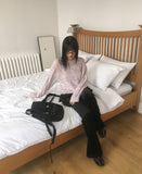 Poran Wool Mohair Cable Punching Knit