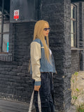 Peer One Track Crop Leather Jacket