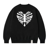 Bone Heart Dot Silhouette Sweatshirt