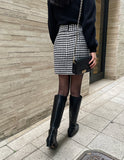 Sherry hound check mini skirt