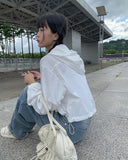 Show Light Blue Denim Wash Wide Pants