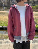 Perrin Stripe Color Matching Hood Zip-Up