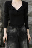 Slit Tencel Long Sleeve