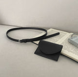 Matte Leather Mini Pocket Belt Bag