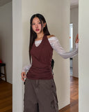 Heid Halter Layer Long Sleeveless