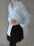 Backslit Striped Overfit Shirt