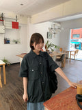 [unisex] Femins Pocket Nylon Over Short Sleeve Shirt