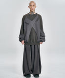 Paneled Washed Sweatshirt