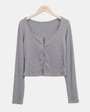 [Cardigan + Sleeveless + Scarf SET] Tevin Check Cardigan Set