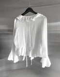 Plumel Ruffle V-Neck Blouse