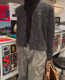 [LANARCH] Mohair Blend Crop Cardigan