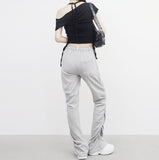 Faroan String Shirring Cropped T-shirt
