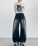 Opal Side Washing Wide Denim