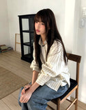 Wayu Stripe Two-Way Shirt
