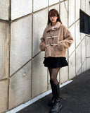 Ronya Suede Banding Strap Tiered Mini Skirt