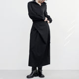 [NONCODE] Muren Wrap Shirt One Piece