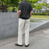 Rump Linen One-Tuck Wide Pants