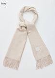 Basic check knit muffler