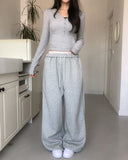 Grainy Wide Training Pants