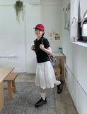 Bomeck Back Ribbon Collar Short Sleeve Blouse