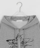 Rippy Star Printing Over Hood Zip-up
