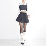 Ner shirt + bustier + pleated skirt set