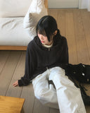 Convi Stripe Loose Fit 2-Way Hooded Zip-Up