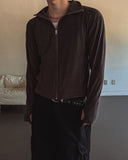 Miren Side Rip High Neck Fleece Zip-up