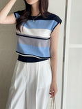 Bare Stripe Cap Sleeveless Knit