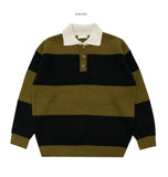 Roaming Collar Stripe Knit