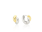 Etreve Silver (C) Dual One-Touch Earrings
