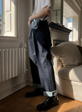 Minimal Deep Pintuck Denim