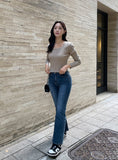 Ereumi Ribbed Square Neck Knit