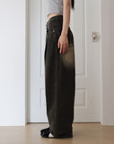 Eton One Pintuck Washed Wide Denim Pants
