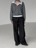 Bant Scarf Set Wool Knit Cardigan