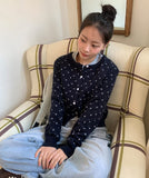 Hikyan Flower Round Knit Cardigan