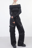 (Unisex) Lotica Zipper Cargo String Pants