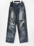 Murring Damage Wide Denim