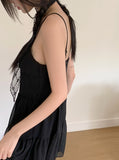 Chews Chiffon Tiered Flare Sleeveless Mini One Piece