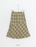 Sans check midi skirt