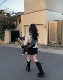 Kine Fringe Long Knit Muffler