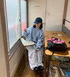 [unisex] Maring heart cable round over knit