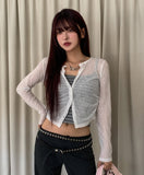 Leah Side Pintuck Ribbed Cardigan