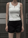 Laz Henley Neck Sleeveless